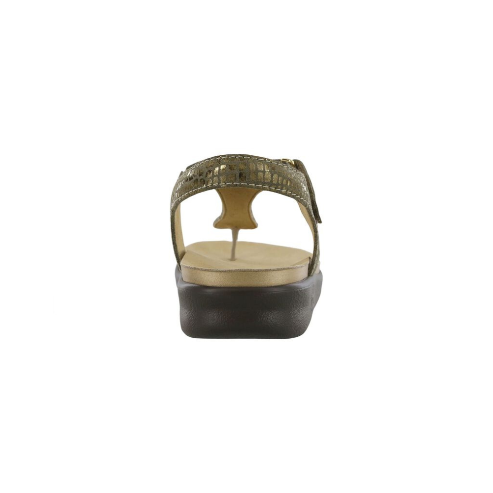 SAS Women's Marina - Leather Comfort Sandal - Olive Gold