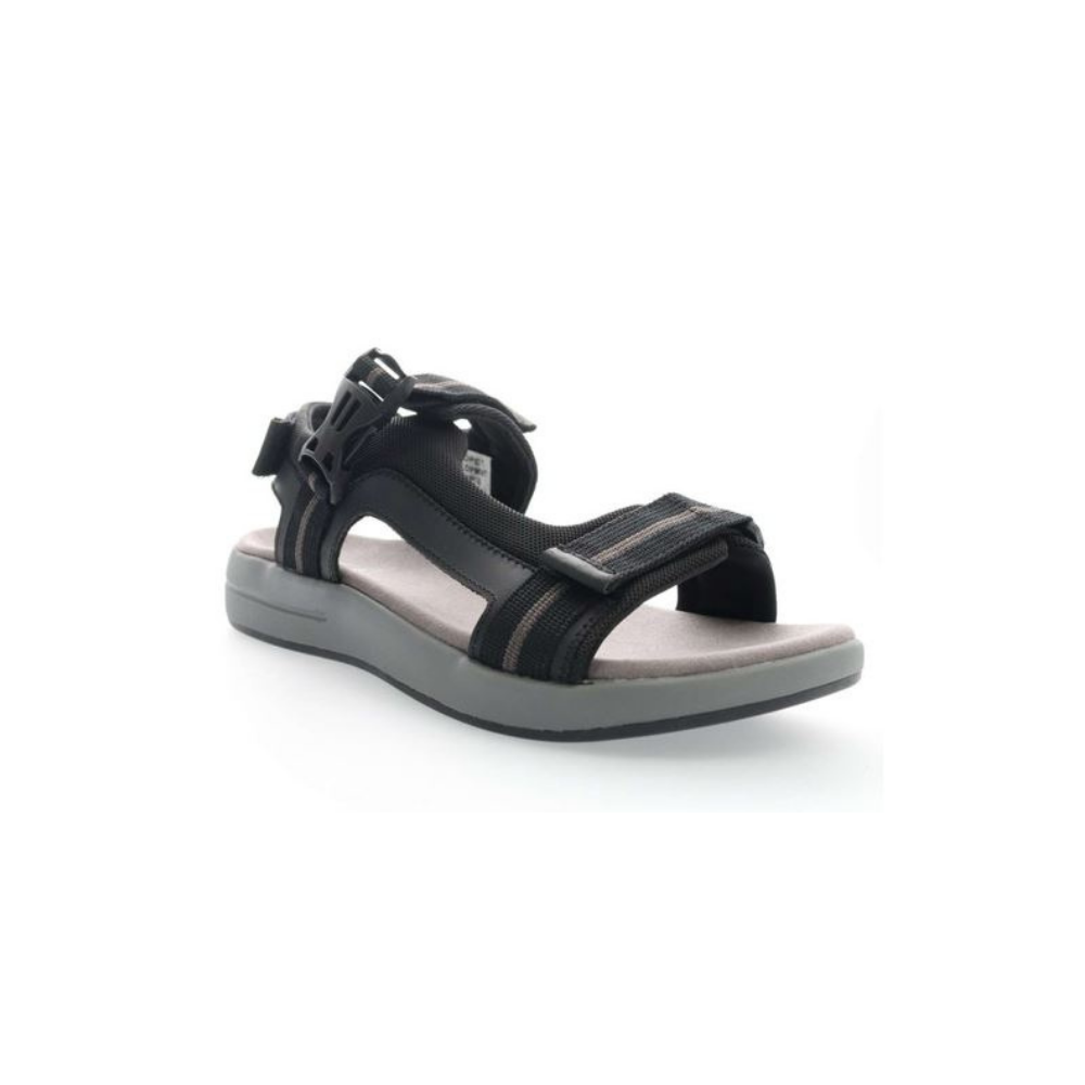 Propet Men's Eli Sport Sandals – Black/Grey