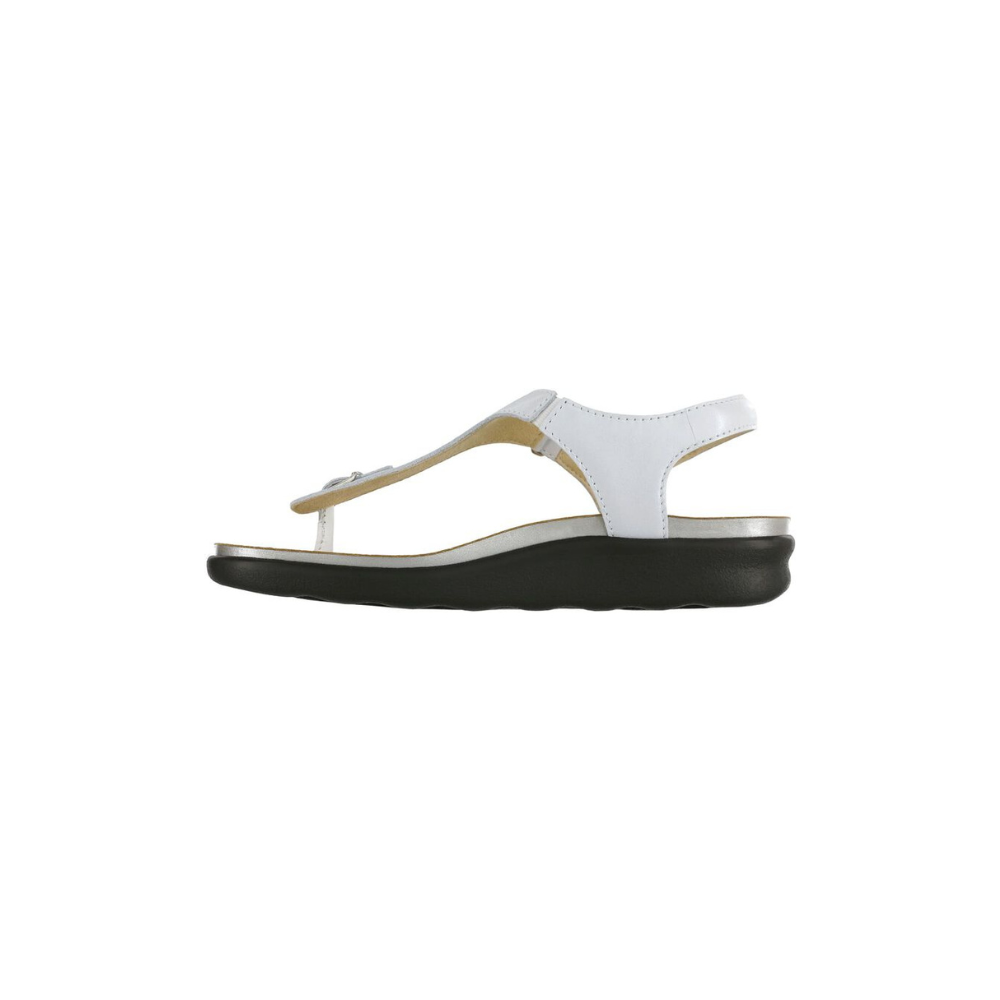 SAS Women's Marina - Leather Comfort Sandal - Pearl White