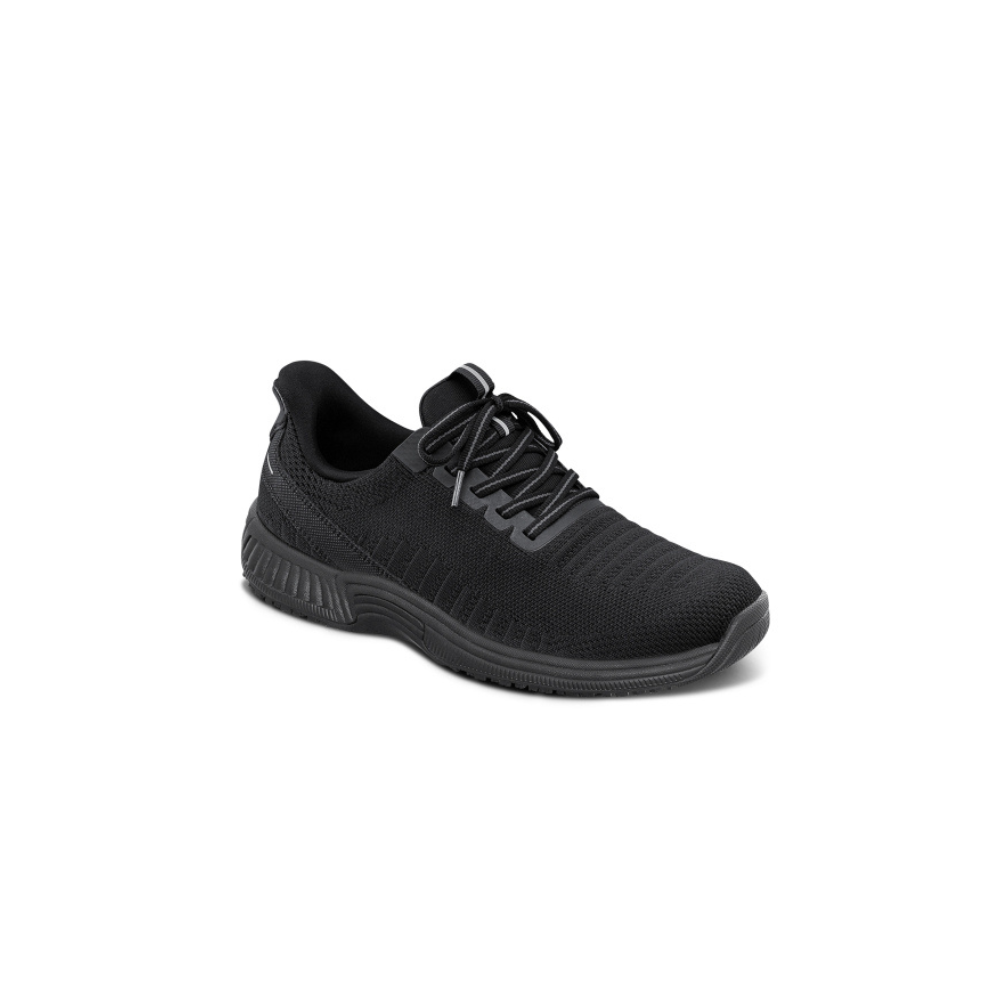OrthoFeet Women's Kita Hands Free Sneaker - Black/Black