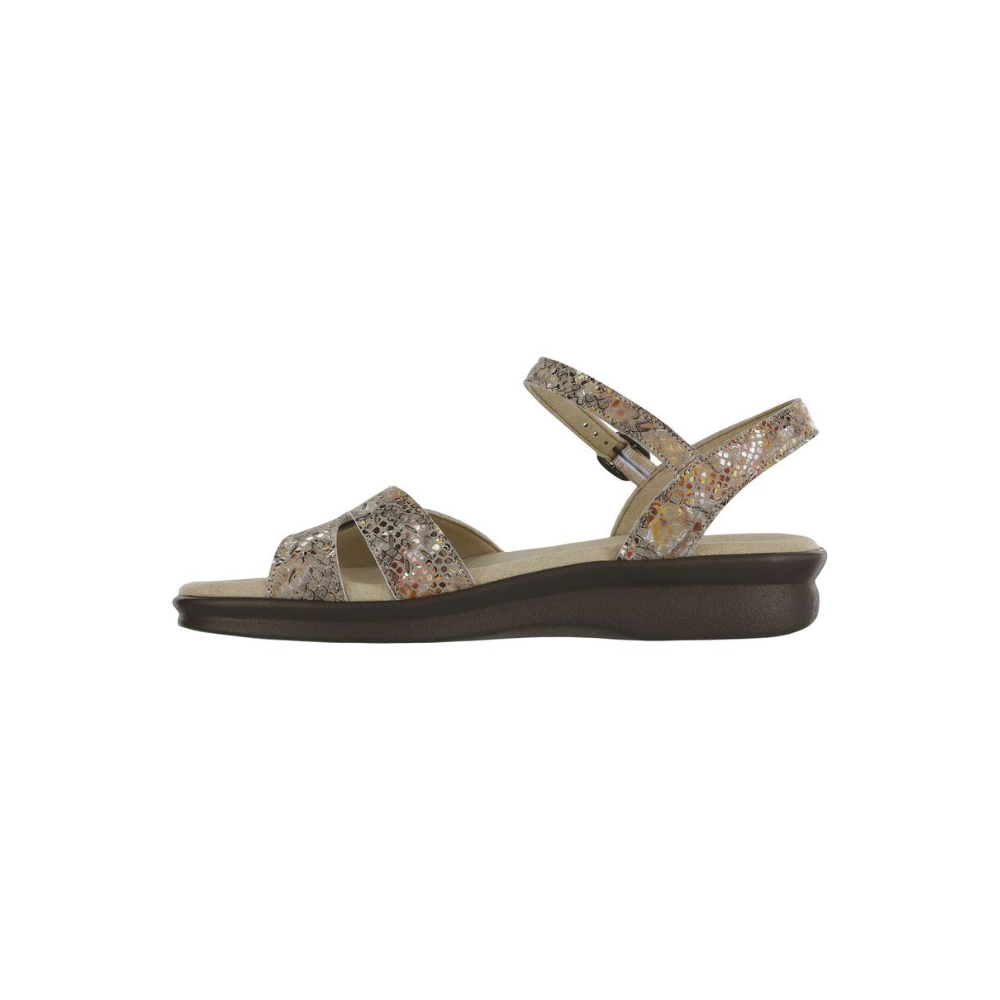 SAS Women's Duo - Quarter Strap Comfort Sandal - Multisnake Taupe