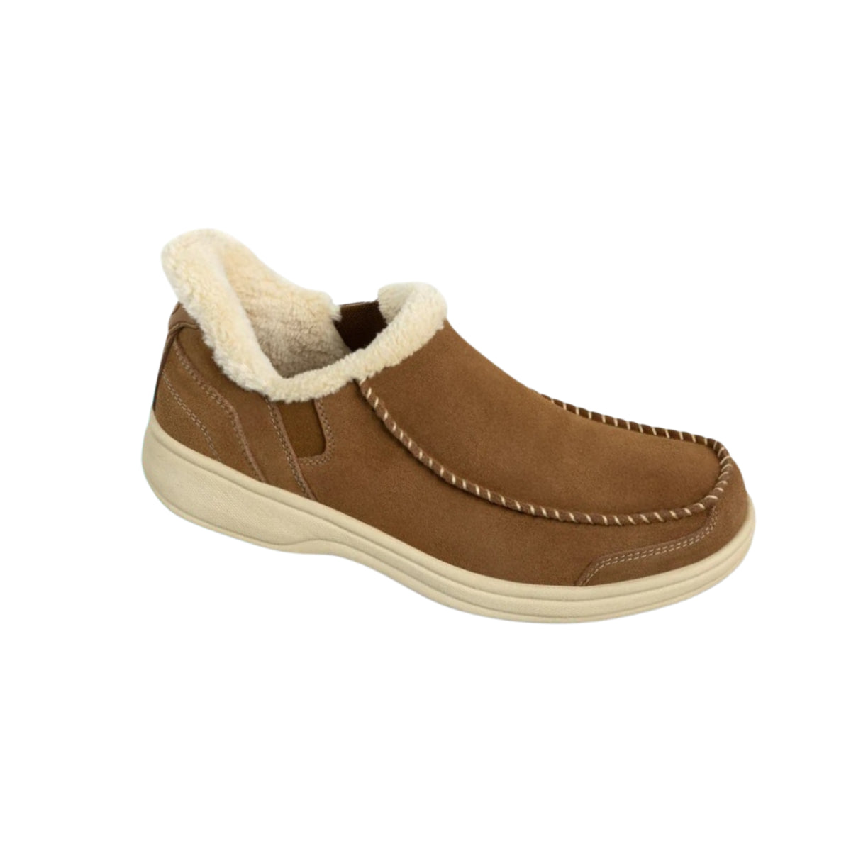 Orthofeet Men's Vito Hands-Free Slippers – Chestnut