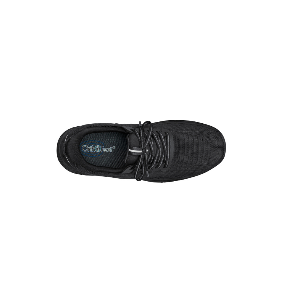 OrthoFeet Women's Kita Hands Free Sneaker - Black/Black