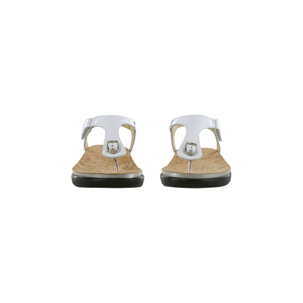 SAS Women's Marina - Leather Comfort Sandal - Pearl White