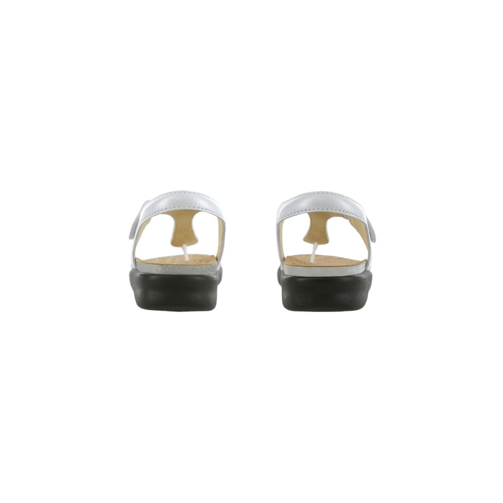 SAS Women's Marina - Leather Comfort Sandal - Pearl White