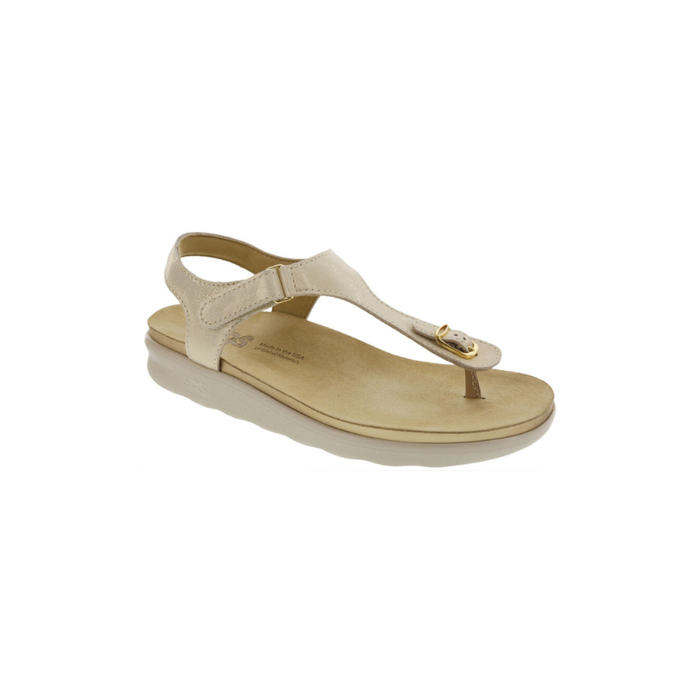 SAS Women's Marina - Leather Comfort Sandal - Soft Gold