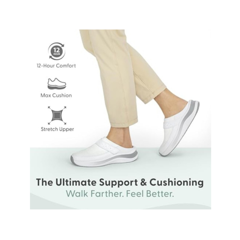 Orthofeet Iris Women’s Comfort Clogs - White