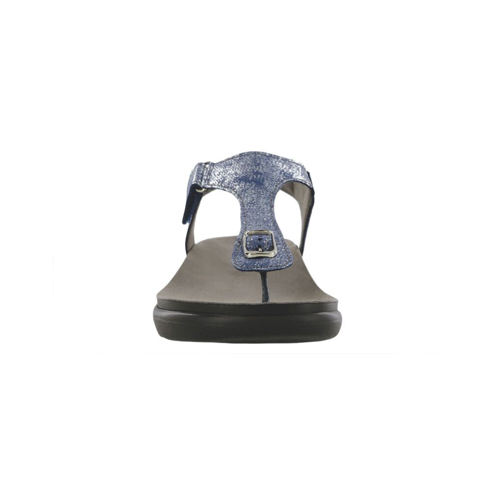 SAS Women's Marina - Leather Comfort Sandal - Silver Blue