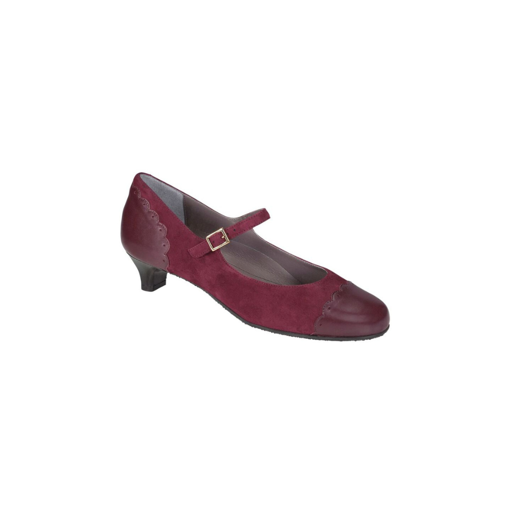 SAS Women's Cate Sandal - Comfort Adjustable Ankle Strap - Bordo
