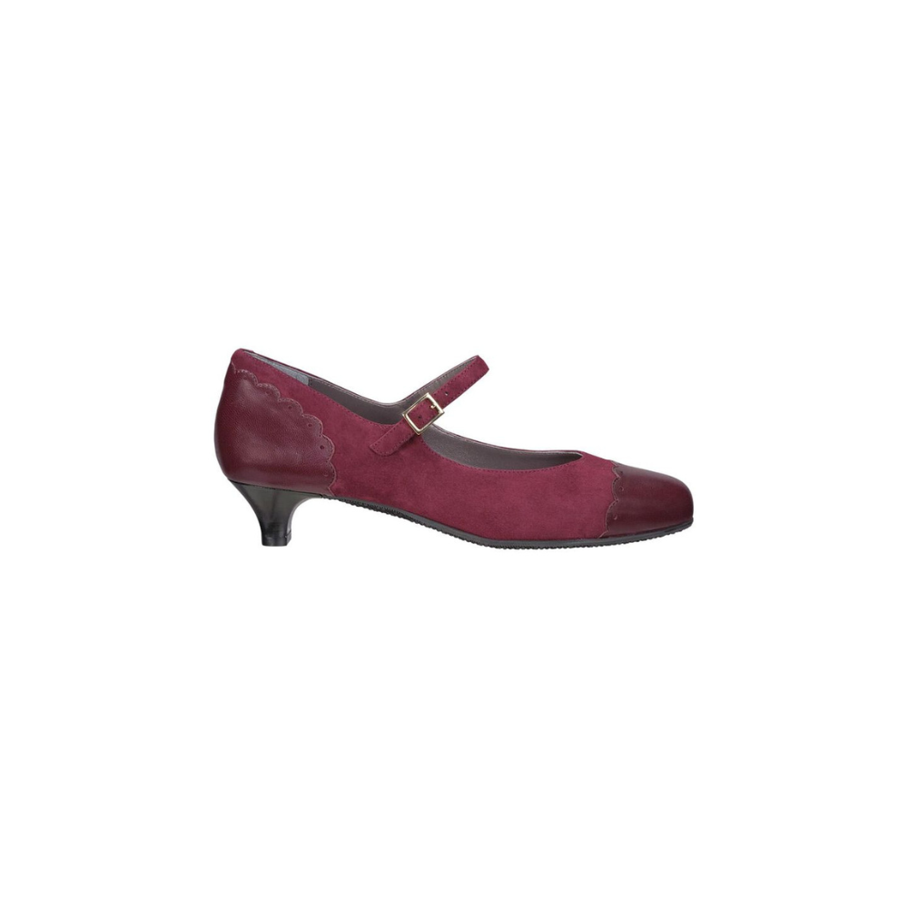 SAS Women's Cate Sandal - Comfort Adjustable Ankle Strap - Bordo