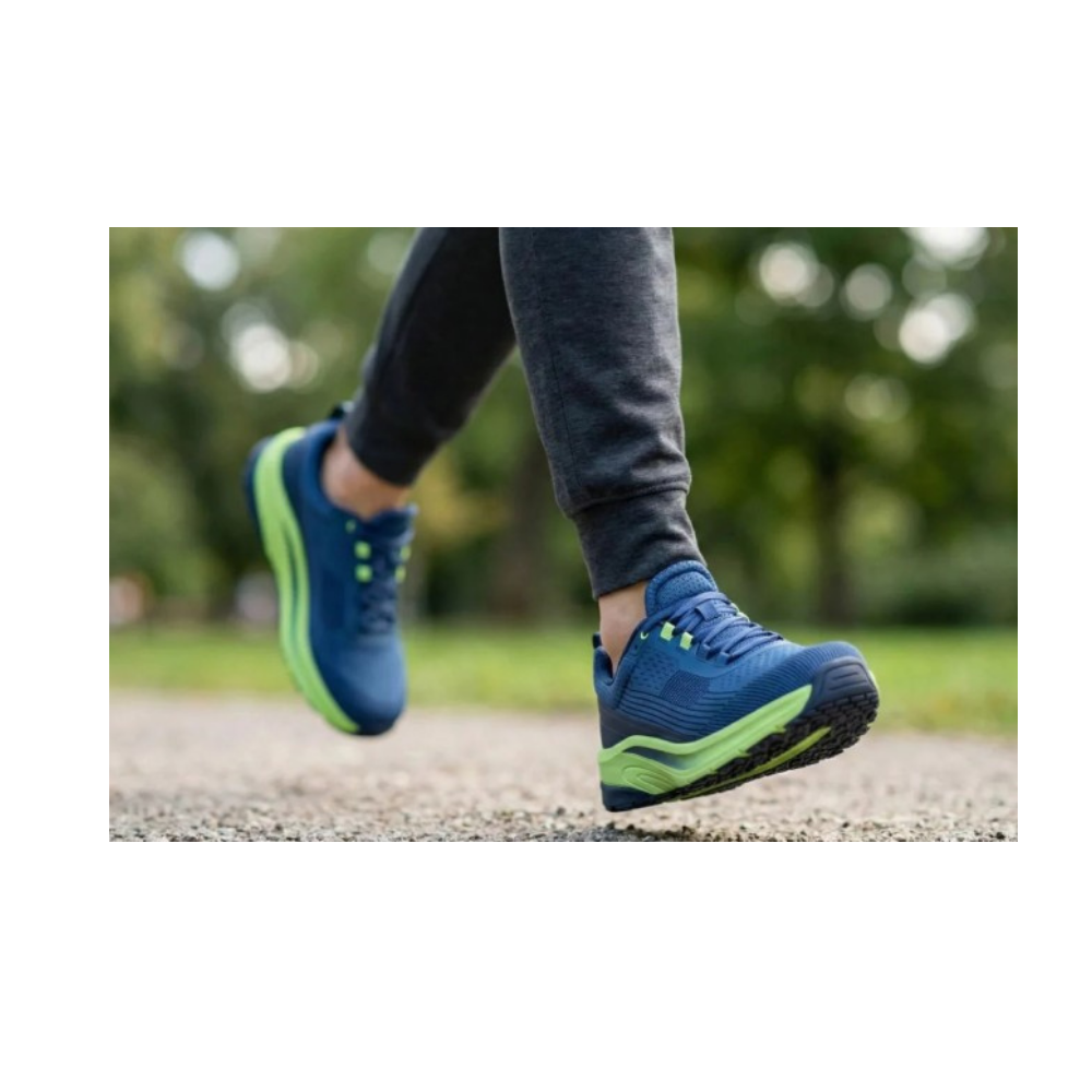 Orthofeet Race Men's Comfort Athletic Shoes - Navy/Green