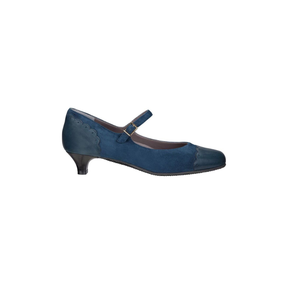 SAS Women's Cate Sandal - Comfort Adjustable Ankle Strap - Navy