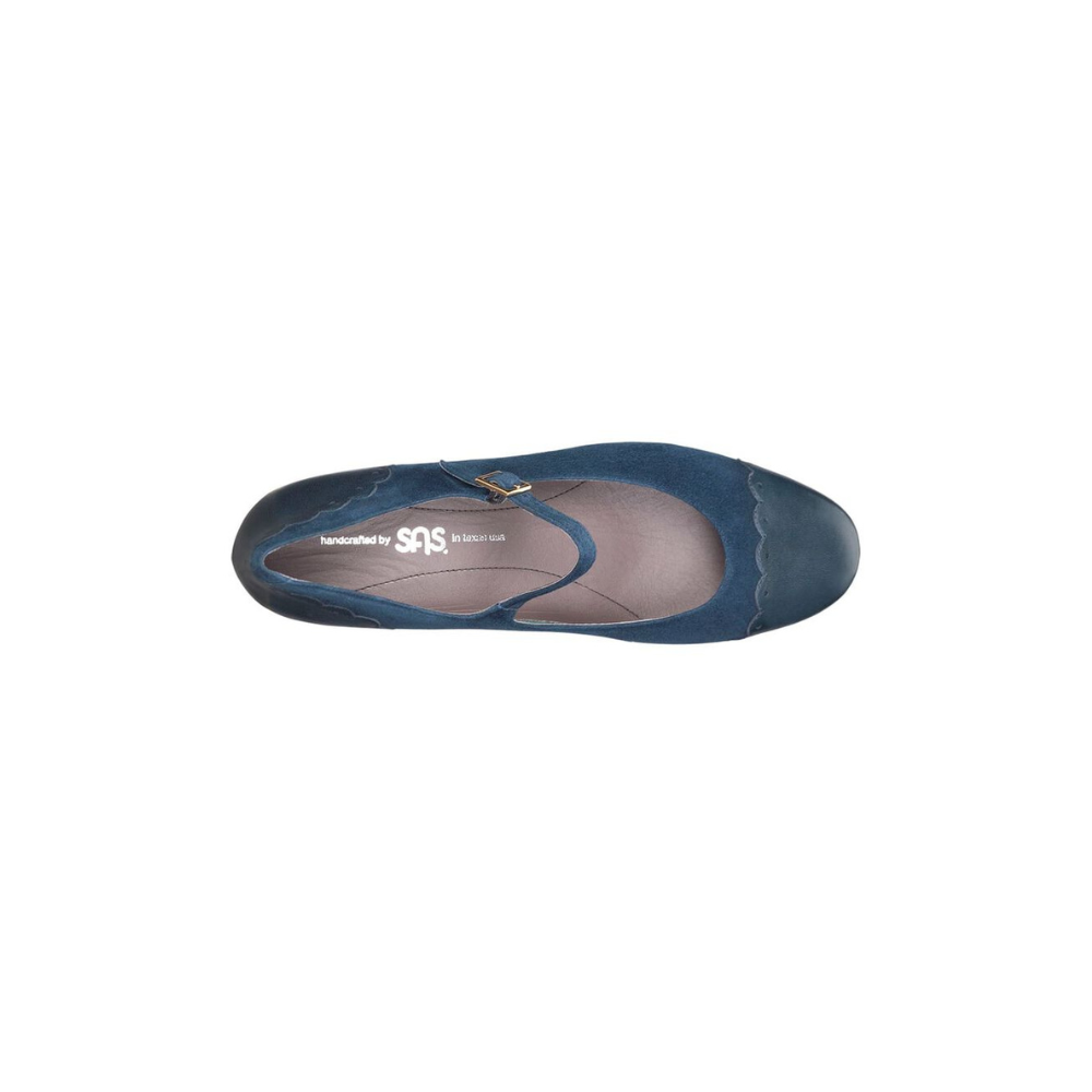 SAS Women's Cate Sandal - Comfort Adjustable Ankle Strap - Navy