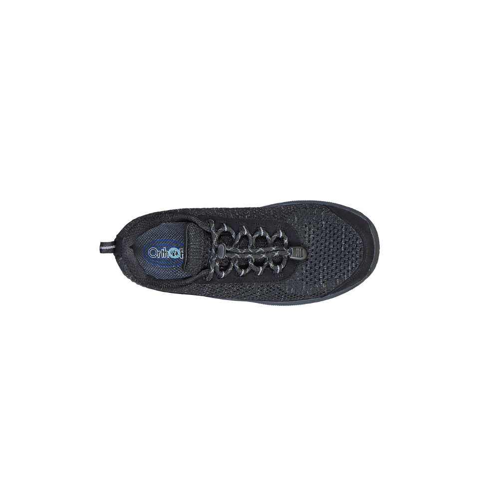 OrthoFeet Women's Coral No-Tie Sneaker - Black