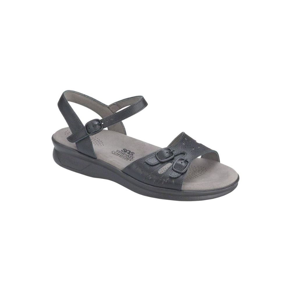 SAS Women's Duo - Quarter Strap Comfort Sandal - Black