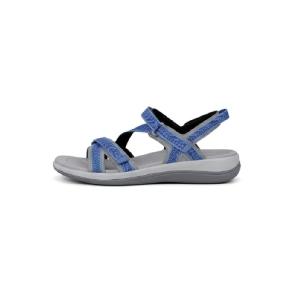 Orthofeet Women Comfort Lake Blue Adjustable Water Friendly Sandal