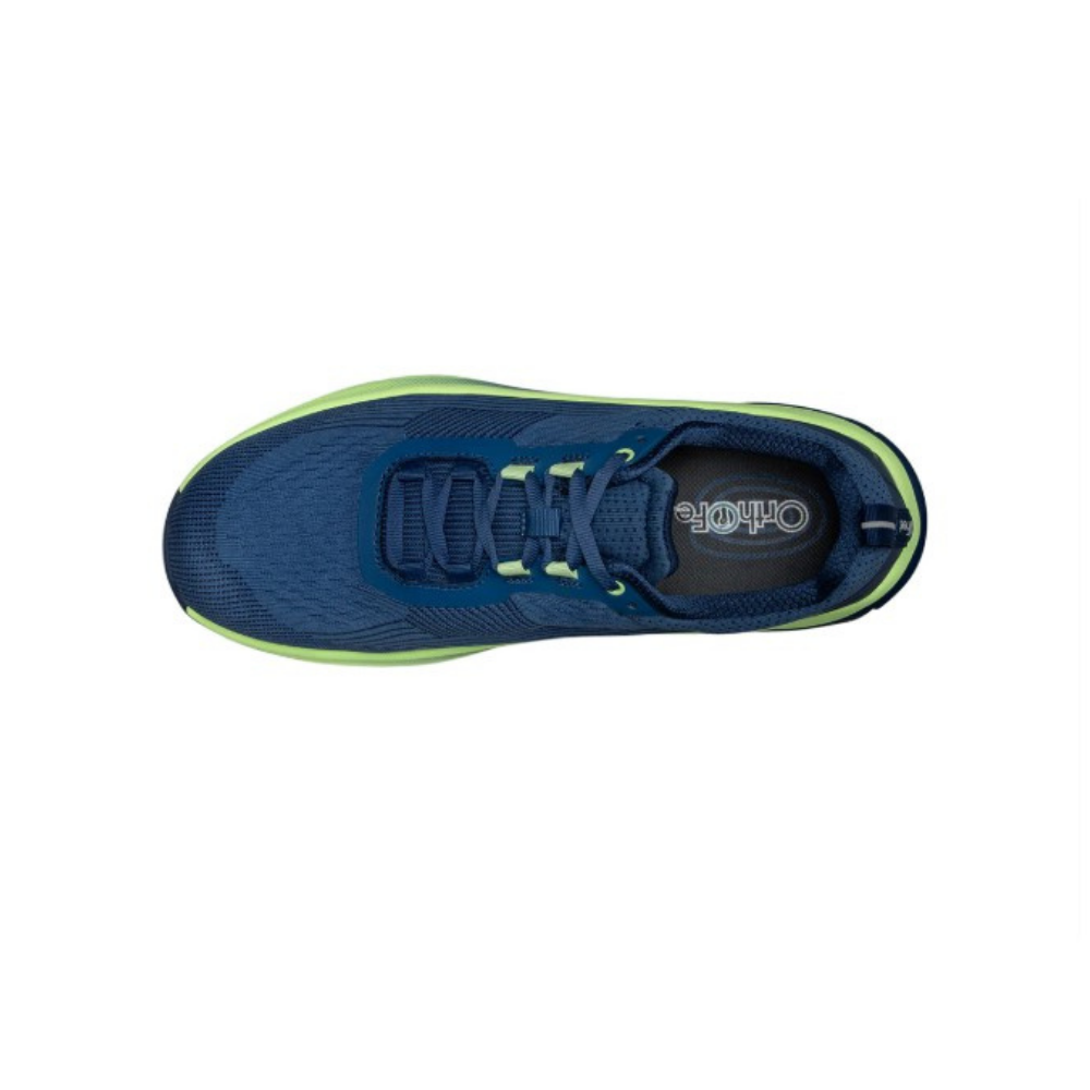 Orthofeet Race Men's Comfort Athletic Shoes - Navy/Green