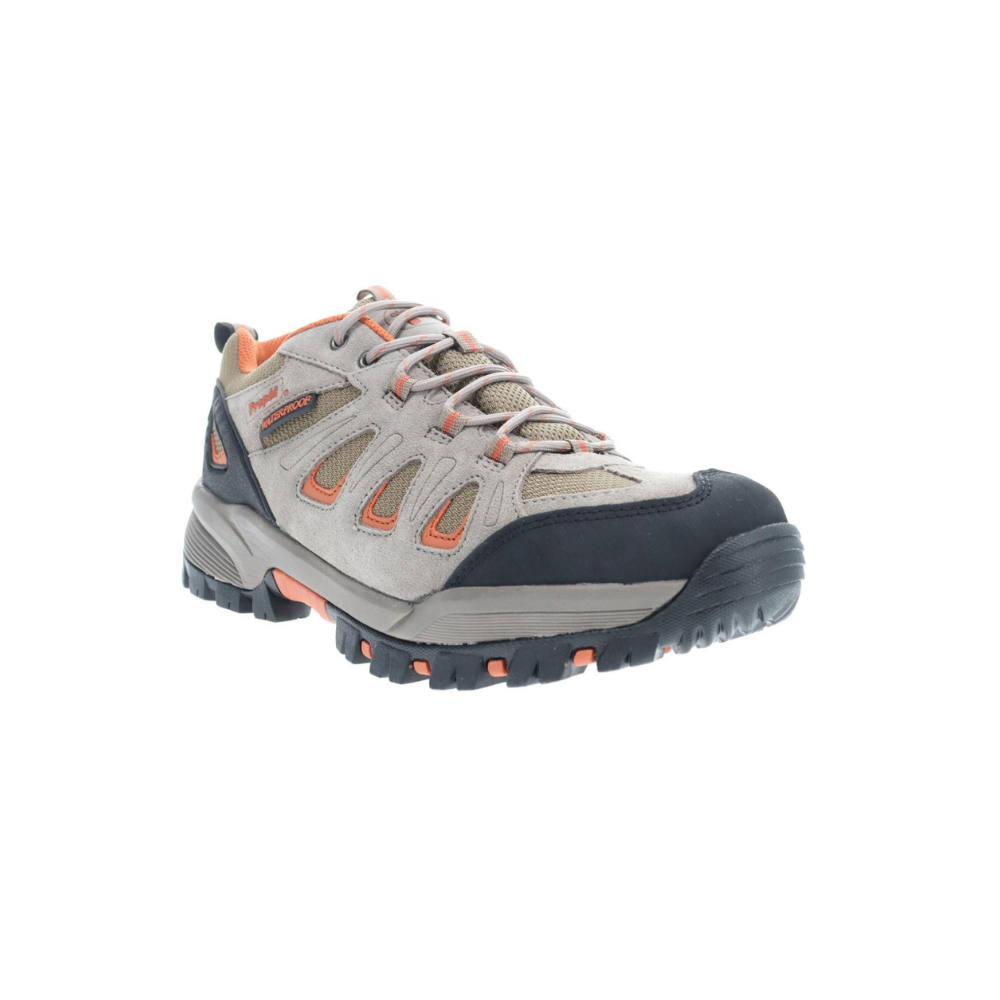 Propét Ridge Walker Low Men's Waterproof Trail Shoes - Gunsmoke/Orange