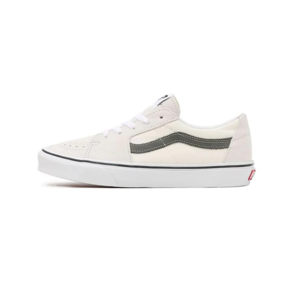 Vans Sk8-Low (Utility Pop) Unisex Sneakers - Blanc de Blanc / Khaki