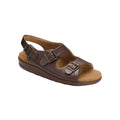 SAS Men's Bravo Triple-Strap Comfort Leather Sandal – Brown