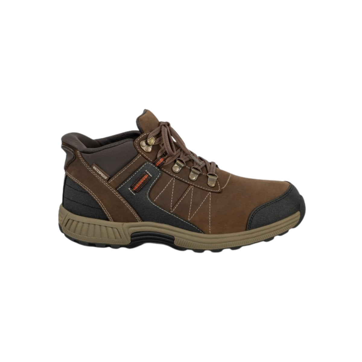 Orthofeet Men's Dalton Hands-Free Waterproof Hiking Boot – Brown