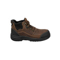 Orthofeet Men's Graphite Hands-Free Waterproof Safety Toe Work Boots - Brown