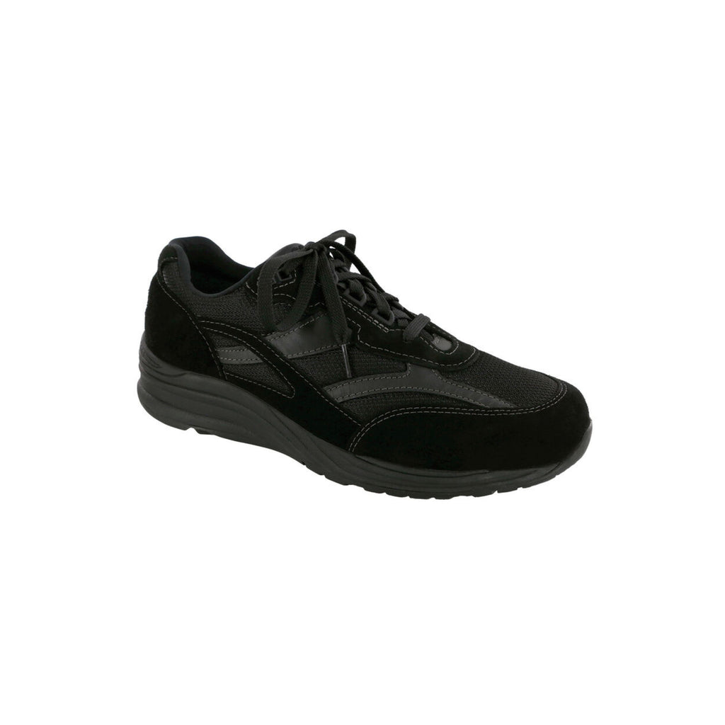 SAS Men's Journey Mesh Leather Active Walking Shoe – Black