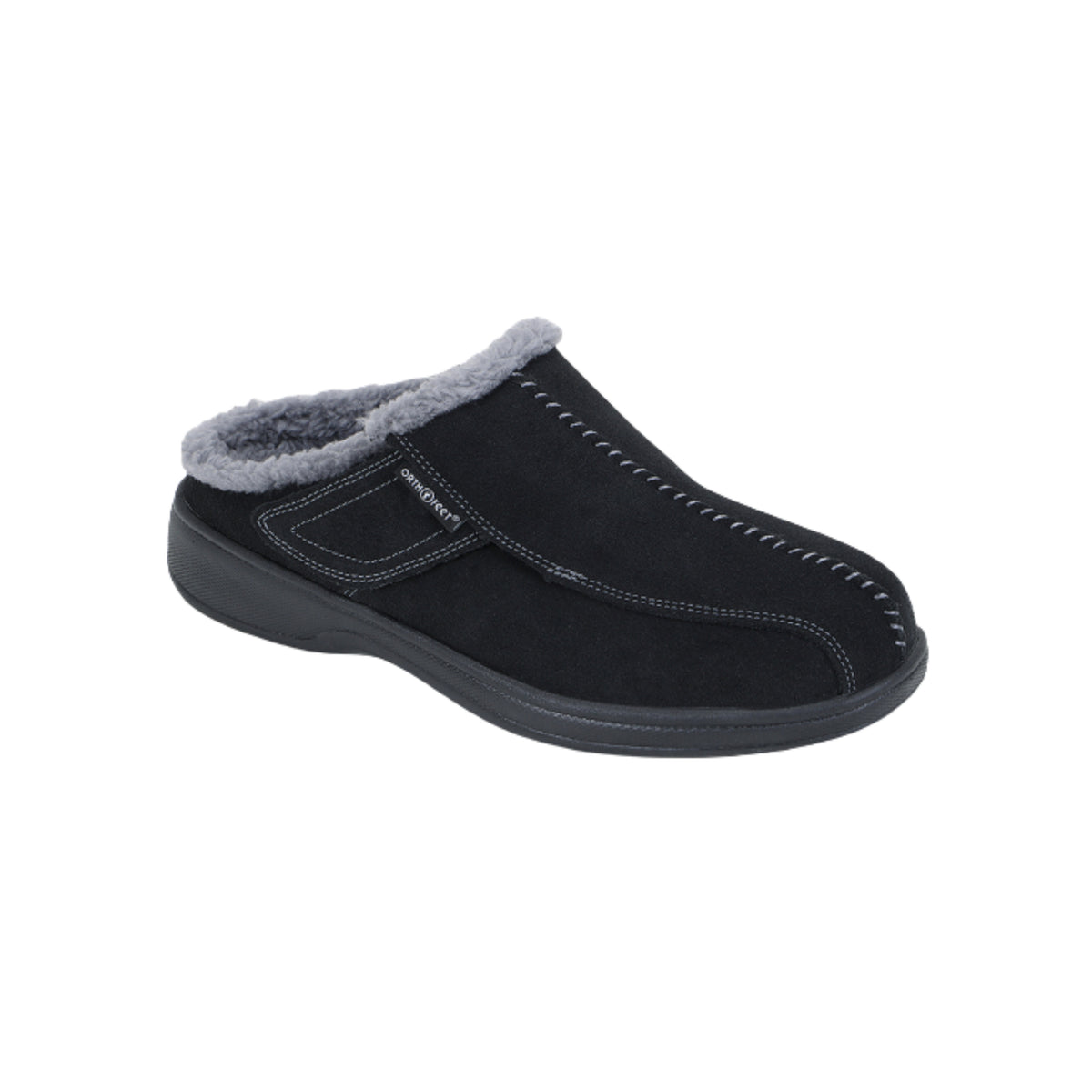 Orthofeet Men’s Asheville Custom Orthotic Compatible Slippers – Black
