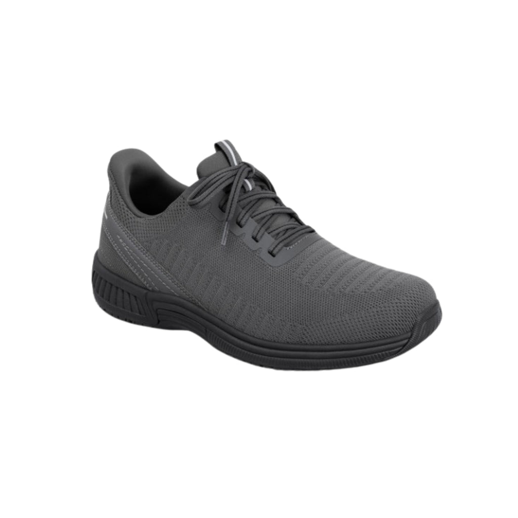 Orthofeet Men’s Yari Hands-Free Slip-On Sneakers – Gray/Gray
