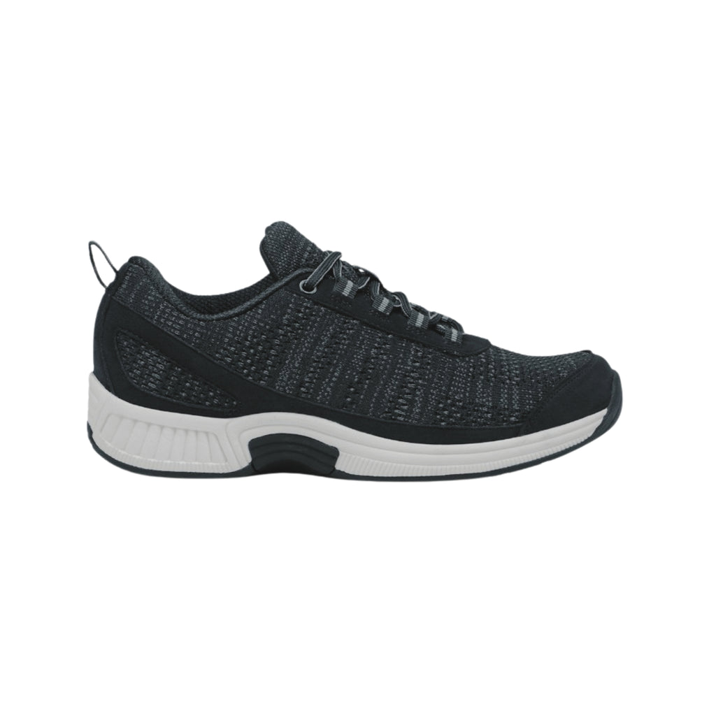 Orthofeet Men’s Lava Stretchable Orthopedic Athletic Shoes – Black