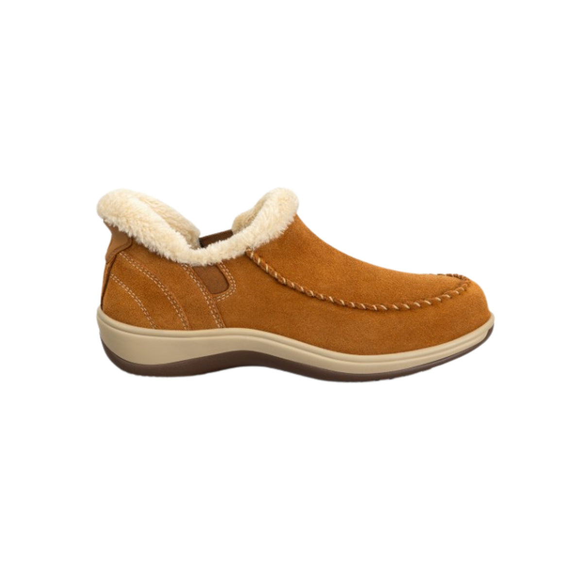 Orthofeet Women's Lorin Hands-Free Orthopedic Slipper Shoes - Camel