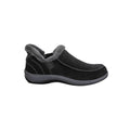 Orthofeet Women's Lorin Hands-Free Suede Orthopedic Slippers-Black