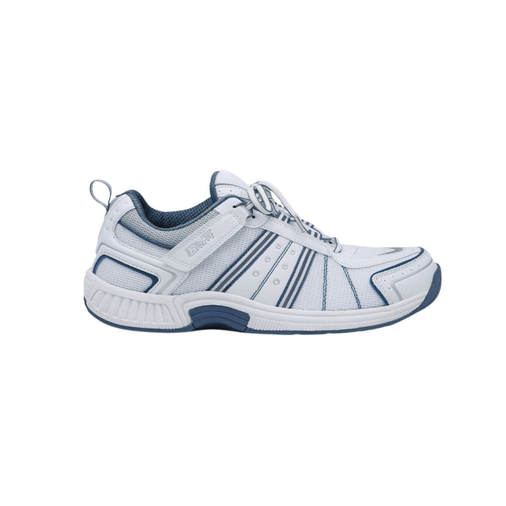 Orthofeet Men's Monterey Bay Tie-Less Athletic Sneakers – White