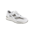 SAS Men's Journey Mesh Lightweight Sport Walking Shoe – White / Gray