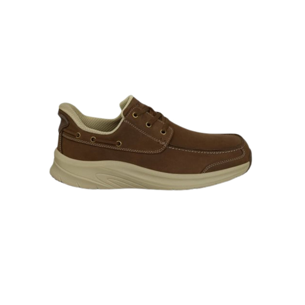 Orthofeet Men's Commander - Hands-Free Boat Shoe - Brown