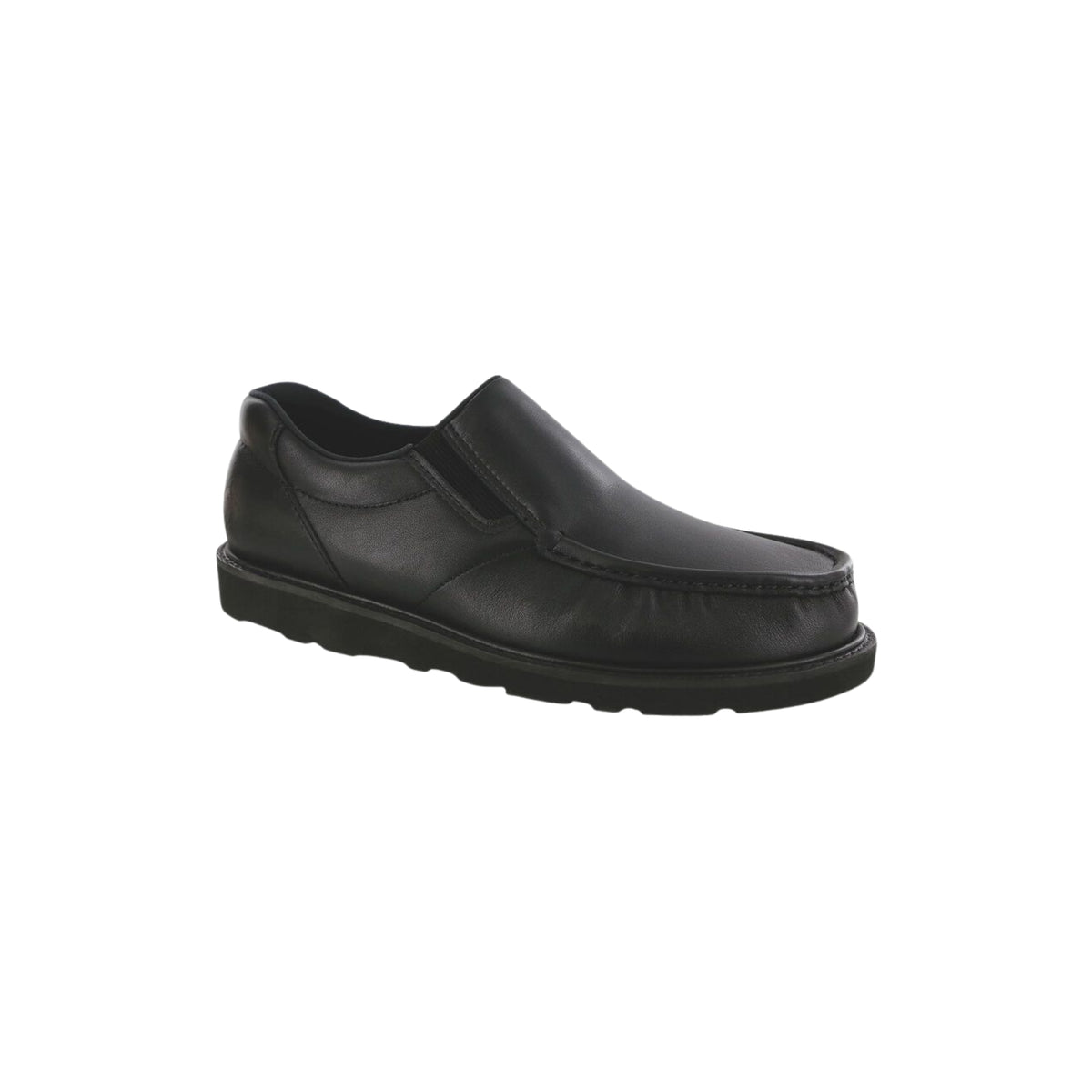 SAS Men's Hangout Vibram Moc-Toe Slip-On Shoe - Matte Black