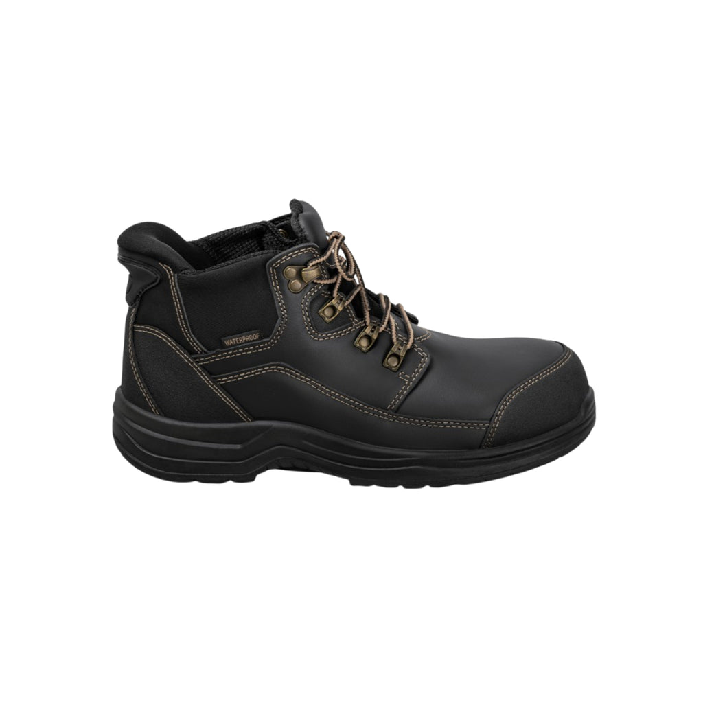 Orthofeet Men's Graphite Hands-Free Waterproof Work Boots - Black