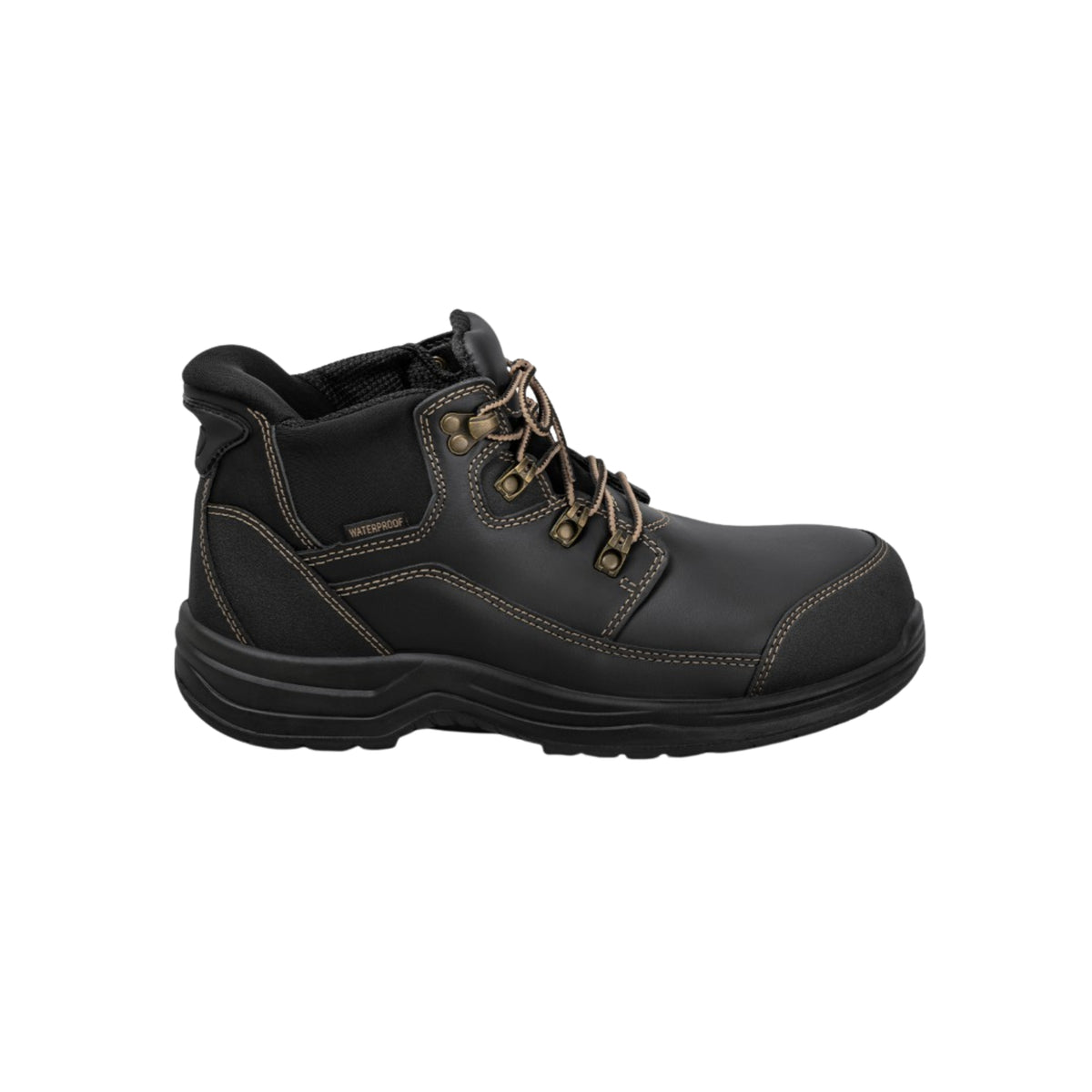 Orthofeet Men's Graphite Hands-Free Waterproof Work Boots - Black