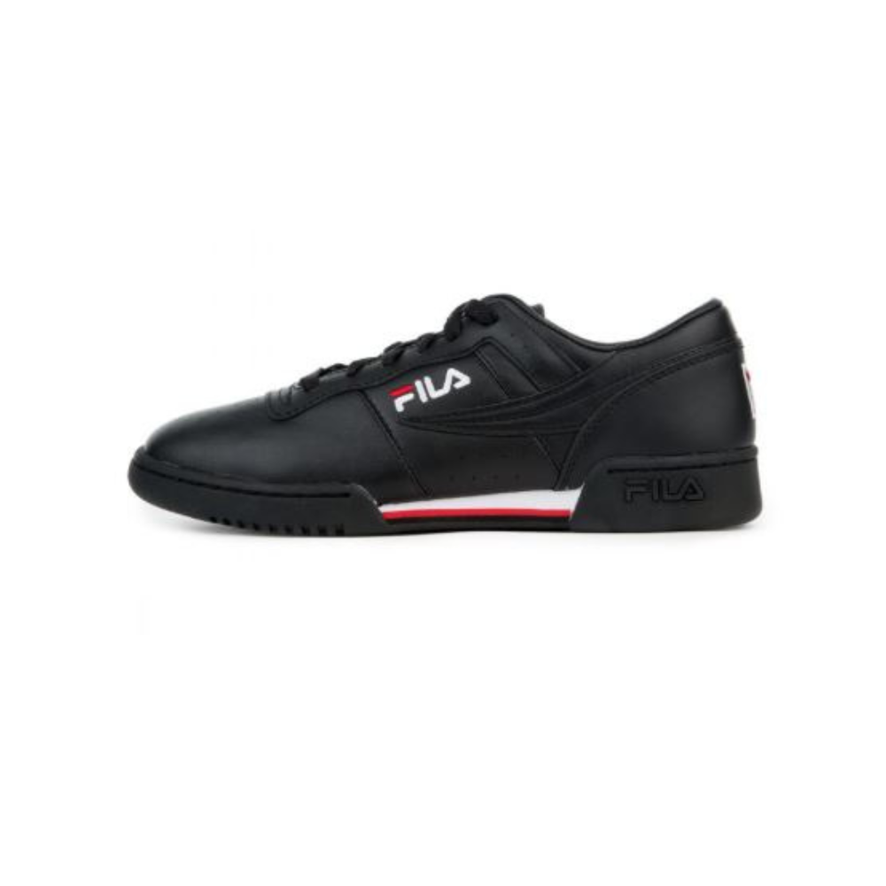 Fila Men's Original Fitness Leather Sneakers - Black/White/Fila Red