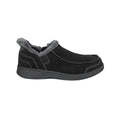 Orthofeet Vito Men's Hands-Free Suede Orthopedic Slipper Shoes - Black