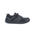 Orthofeet  Men's Monterey Bay Tie-Less Walking Shoes – Black