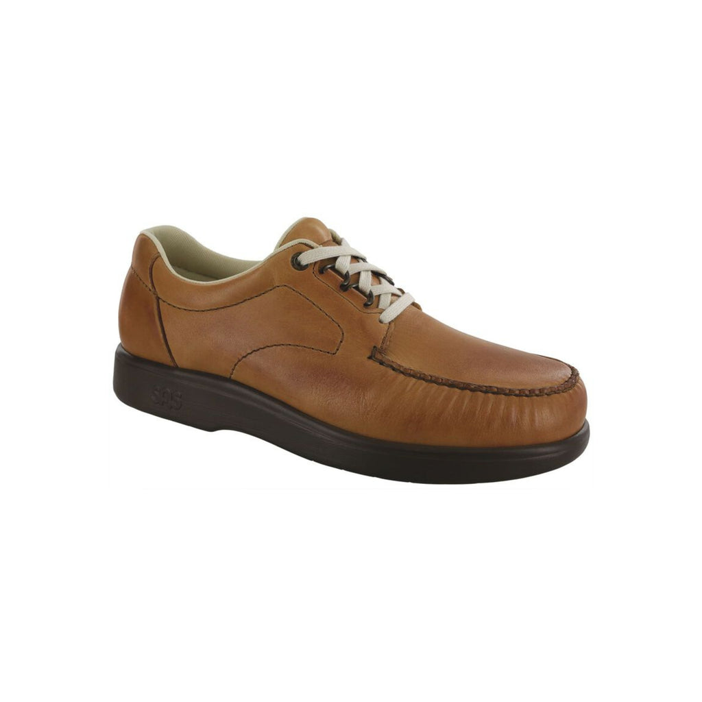 SAS Men's Bout Time Lux Leather Hand-Sewn Moccasin Shoe – Hazel