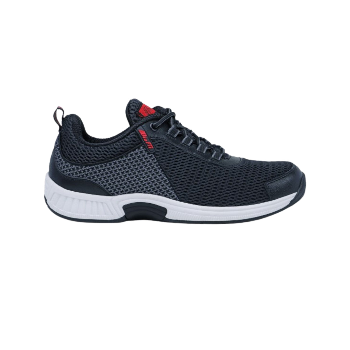 Orthofeet Edgewater Men's Wool Blend Orthotic Walking Shoes - Black