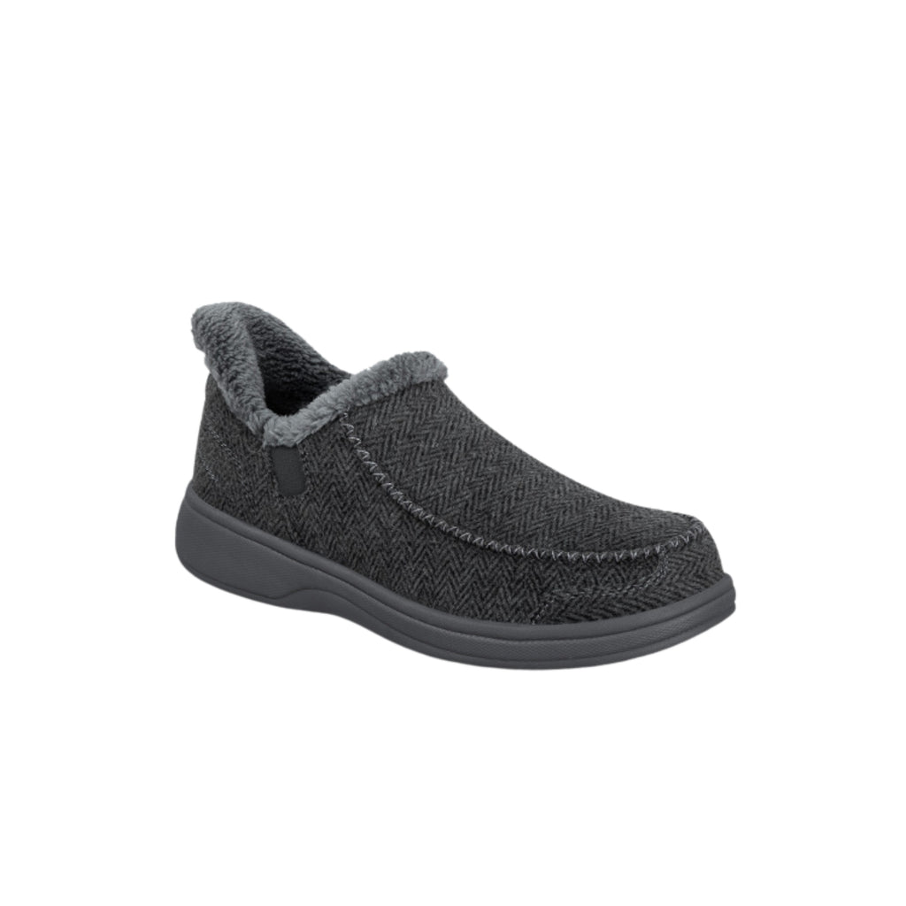 Orthofeet Men’s Vito Hands-Free Slip-On Sneakers – Charcoal