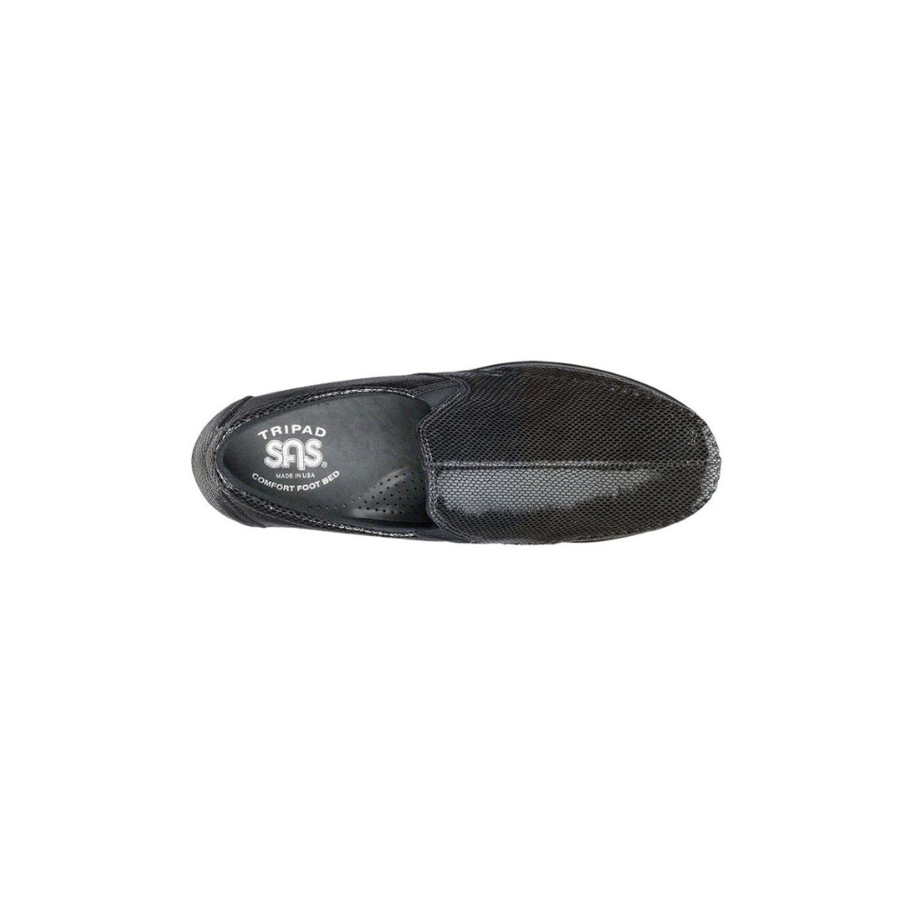 SAS Women's Dream - Leather Comfort Slip-On Loafer - Black Snake