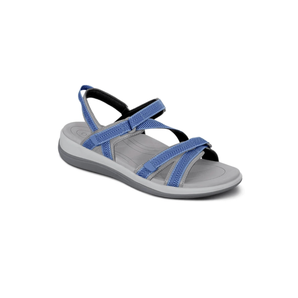 Orthofeet Women Comfort Lake Blue Adjustable Water Friendly Sandal