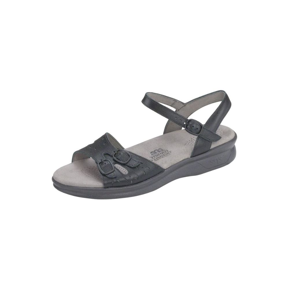 SAS Women's Duo - Quarter Strap Comfort Sandal - Black