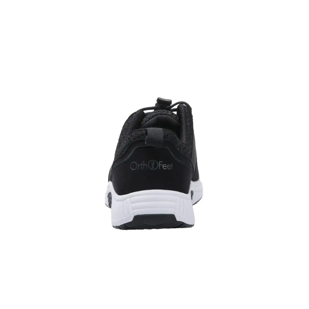 OrthoFeet Women's Francis No-Tie Sneaker - Black