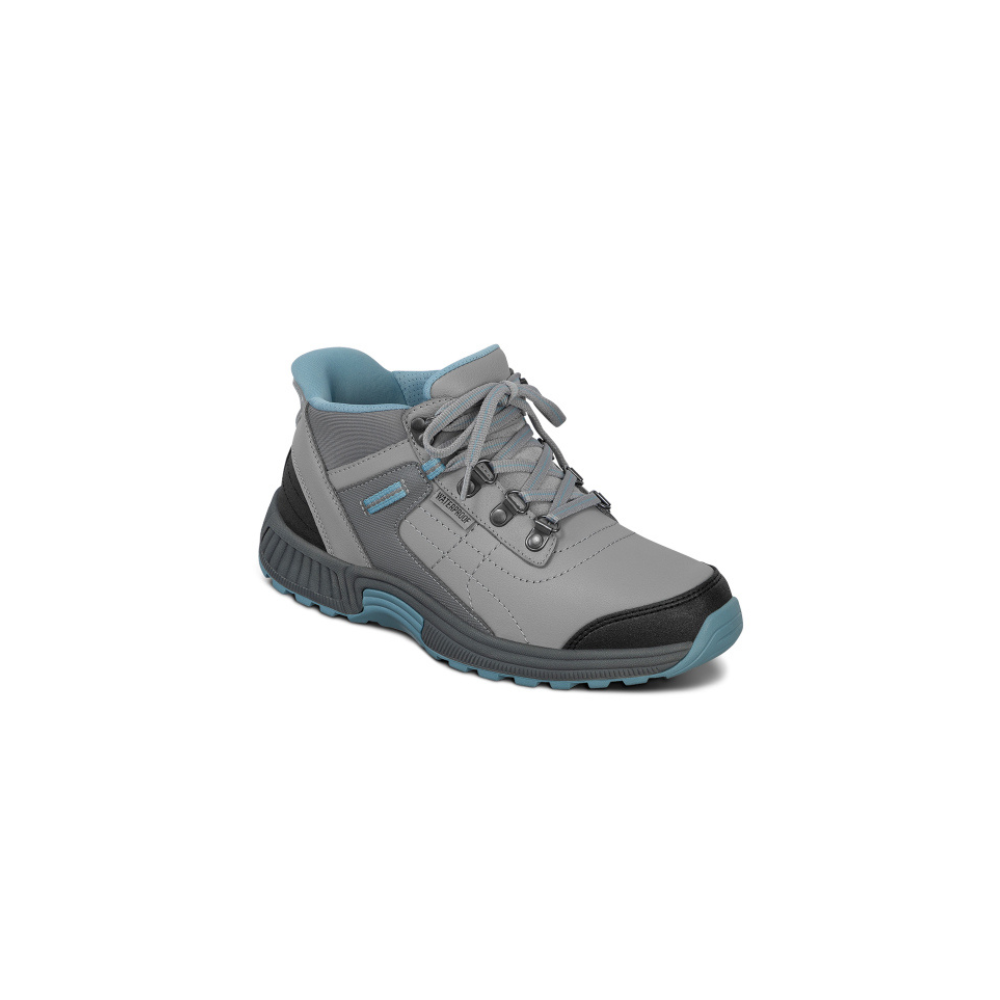 OrthoFeet Women's Carmel Hands-Free Waterproof Hiking Boot - Gray