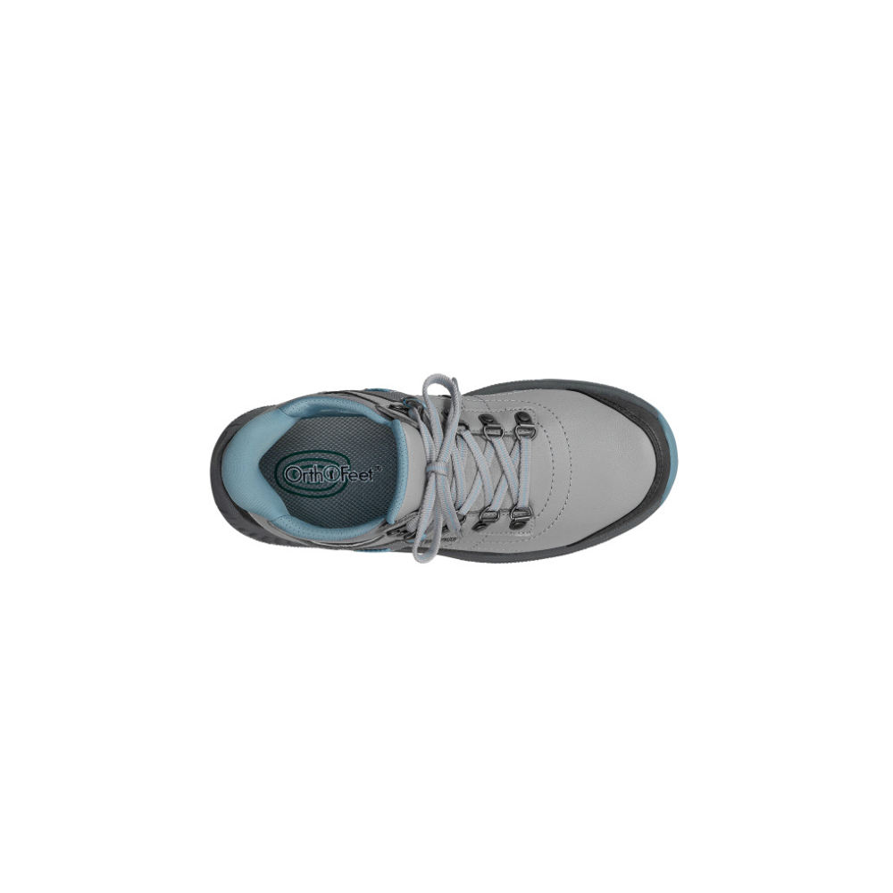 OrthoFeet Women's Carmel Hands-Free Waterproof Hiking Boot - Gray